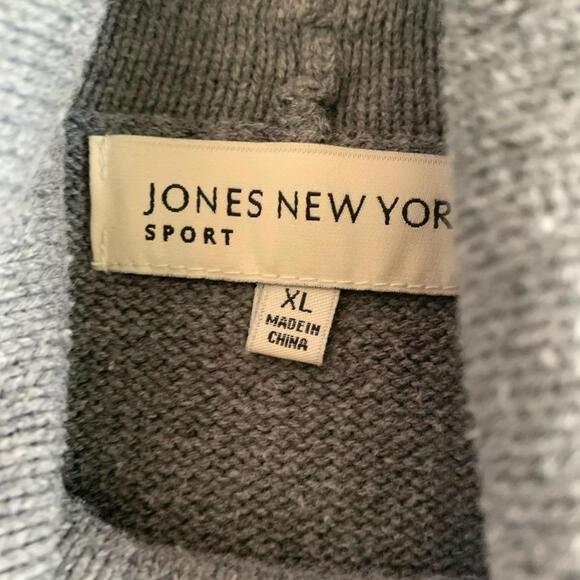 XL JONES NEW YORK Sport Turtleneck Grey Long Sleeve Sweater - Picture 5 of 5